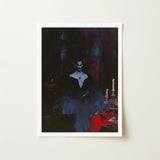 Orpheus - Gay Vampire Art Print / Canvas Framed Gothic Figure Elegant Black Gown, Opulence, Queer Decadence Prints