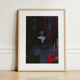 Orpheus - Gay Vampire Art Print / Canvas Framed Art Print Dark Gothic Portrait Woman Elegant Gay Vampire Art, Opulence, Queer Decadence
