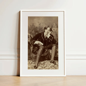 Oscar Wilde - Napoleon Sarony Art Print / Canvas, 12x18’’ / 31x46cm / White Frame / Matboard, Posters Prints & Visual Artwork, Toby Leon
