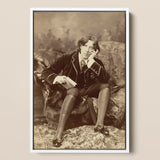 Oscar Wilde - Napoleon Sarony Art Print / Canvas, 12x18’’ / 31x46cm / White Frame, Posters Prints & Visual Artwork, Toby Leon