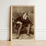 Sepia-toned Portrait Oscar Wilde Dark Velvet Jacket Trousers, Napoleon Sarony, Albumen Silver Print, Pure Self-constructed Argument,