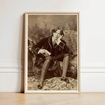 Sepia-toned Portrait Oscar Wilde Dark Velvet Jacket Trousers, Napoleon Sarony, Albumen Silver Print, Pure Self-constructed Argument,