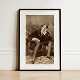 Oscar Wilde - Napoleon Sarony Art Print / Canvas Black-framed Portrait Print Oscar Wilde Sepia Tones White Wilde, Napoleon Sarony, Albumen
