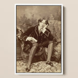 Oscar Wilde - Napoleon Sarony Art Print / Canvas Vintage Sepia-toned Portrait Print Oscar Wilde Dark Velvet Wilde, Napoleon Sarony, Albumen