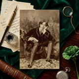 Oscar Wilde - Napoleon Sarony Art Print / Canvas Vintage Sepia-toned Portrait Print Oscar Wilde Seated Formal Wilde, Napoleon Sarony,