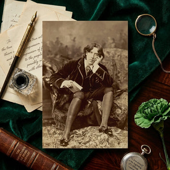 Oscar Wilde - Napoleon Sarony Art Print / Canvas Vintage Sepia-toned Portrait Print Oscar Wilde Seated Formal Wilde, Napoleon Sarony,