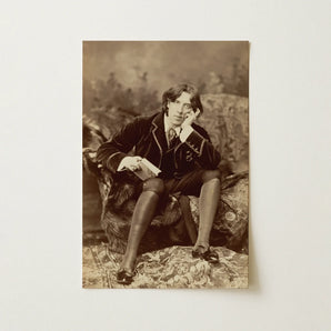Oscar Wilde - Napoleon Sarony Art Print / Canvas, Oscar Wilde, Napoleon Sarony, Albumen Silver Print, Pure Self-constructed Argument,