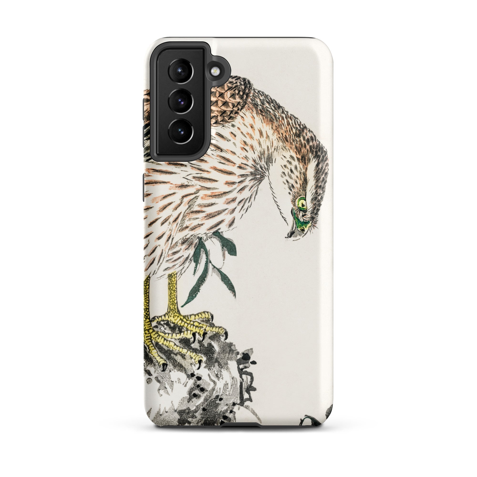 Osprey Numata Kashu Meiji Bird Samsung Case, Galaxy S21 Plus / Matte, White Phone Case Detailed Illustration Hawk