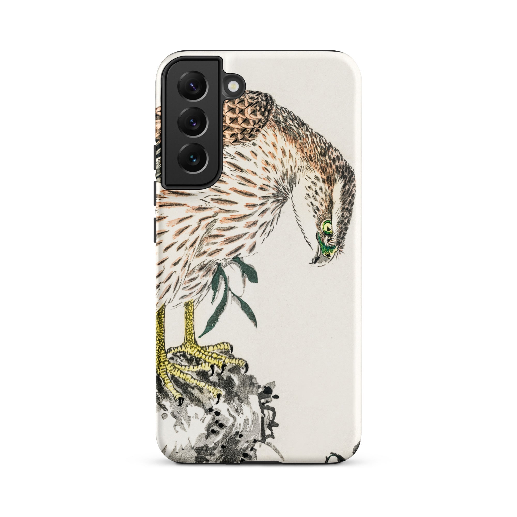 Osprey Numata Kashu Meiji Bird Samsung Case, Galaxy S22 Plus / Matte, White Smartphone Case Detailed Illustration Hawk