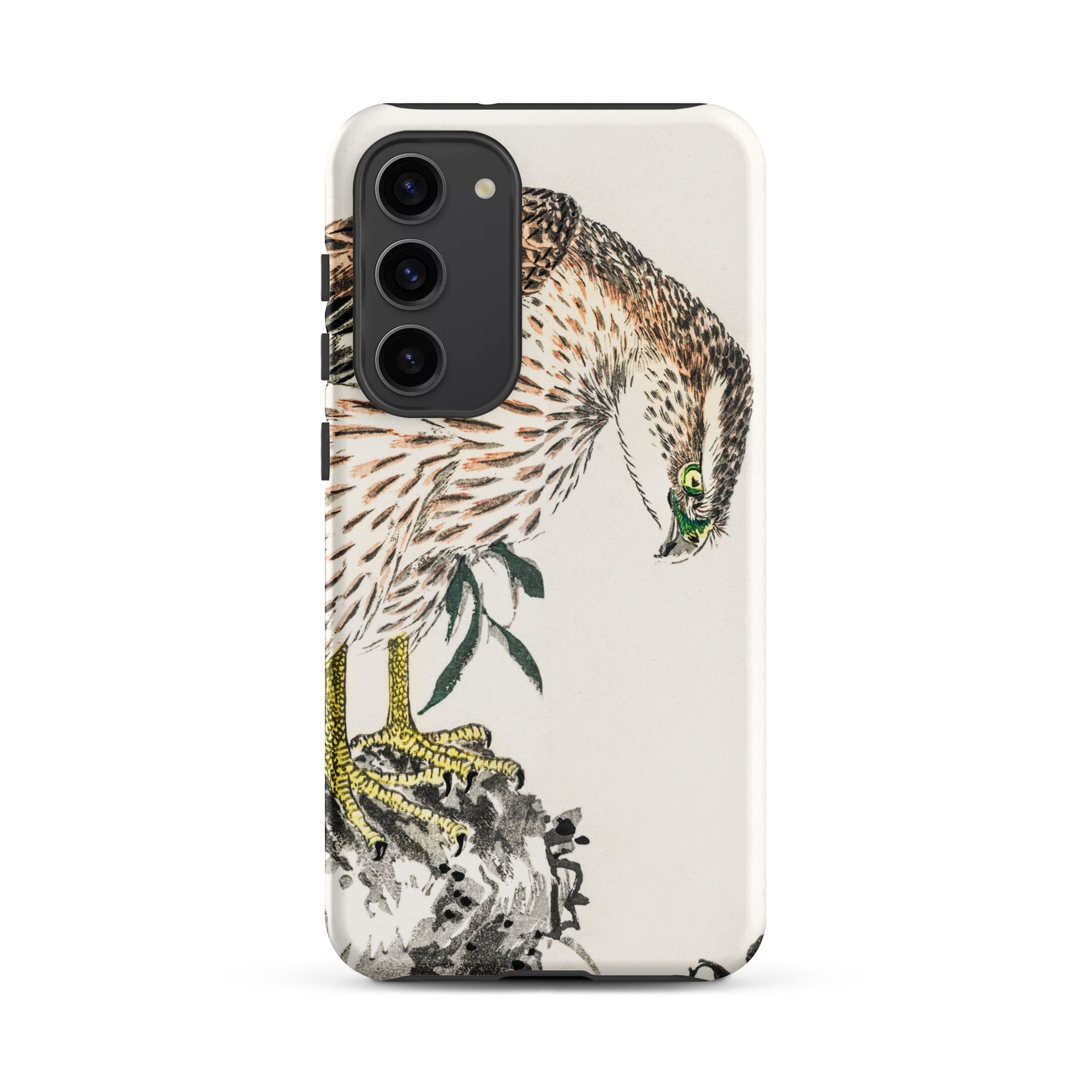 Osprey Numata Kashu Meiji Bird Samsung Case, Galaxy S23 Plus / Matte, White Phone Case Detailed Illustration Hawk