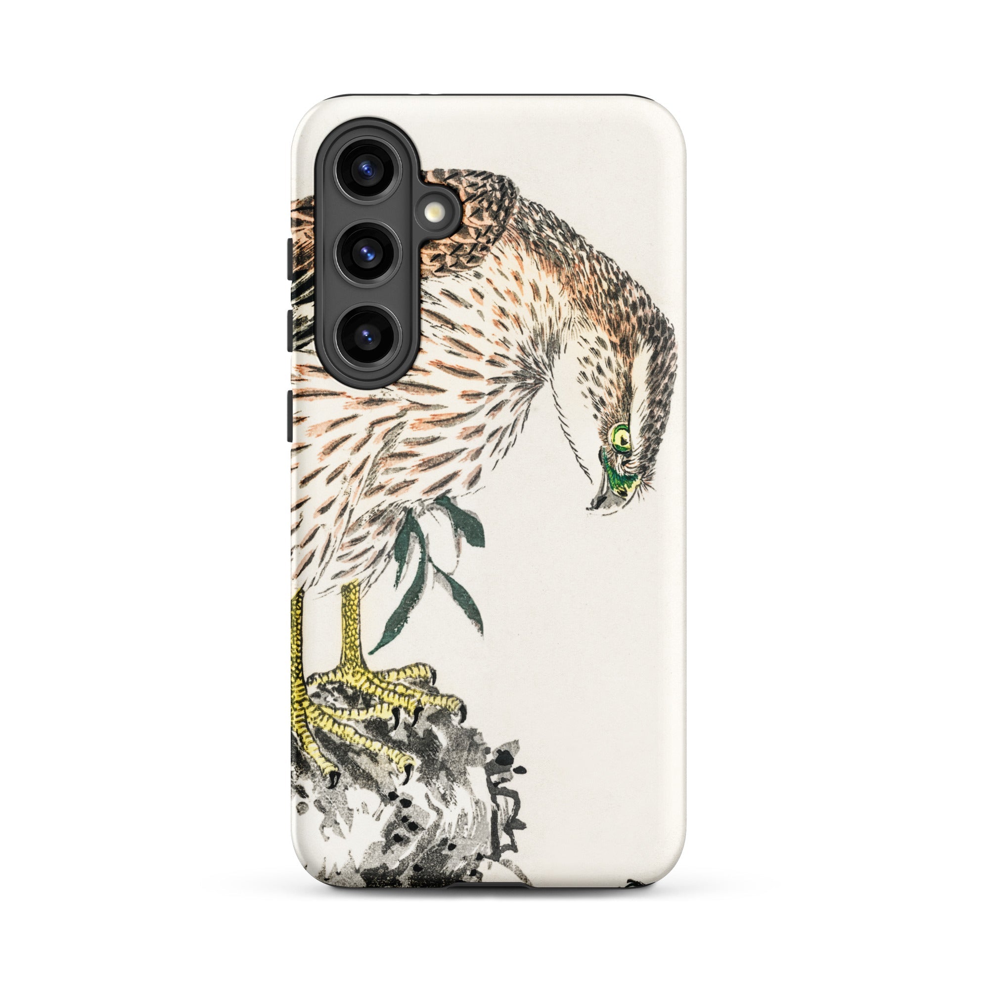 Osprey Numata Kashu Meiji Bird Samsung Case, Galaxy S24 Plus / Matte, Smartphone Case Detailed Illustration Hawk