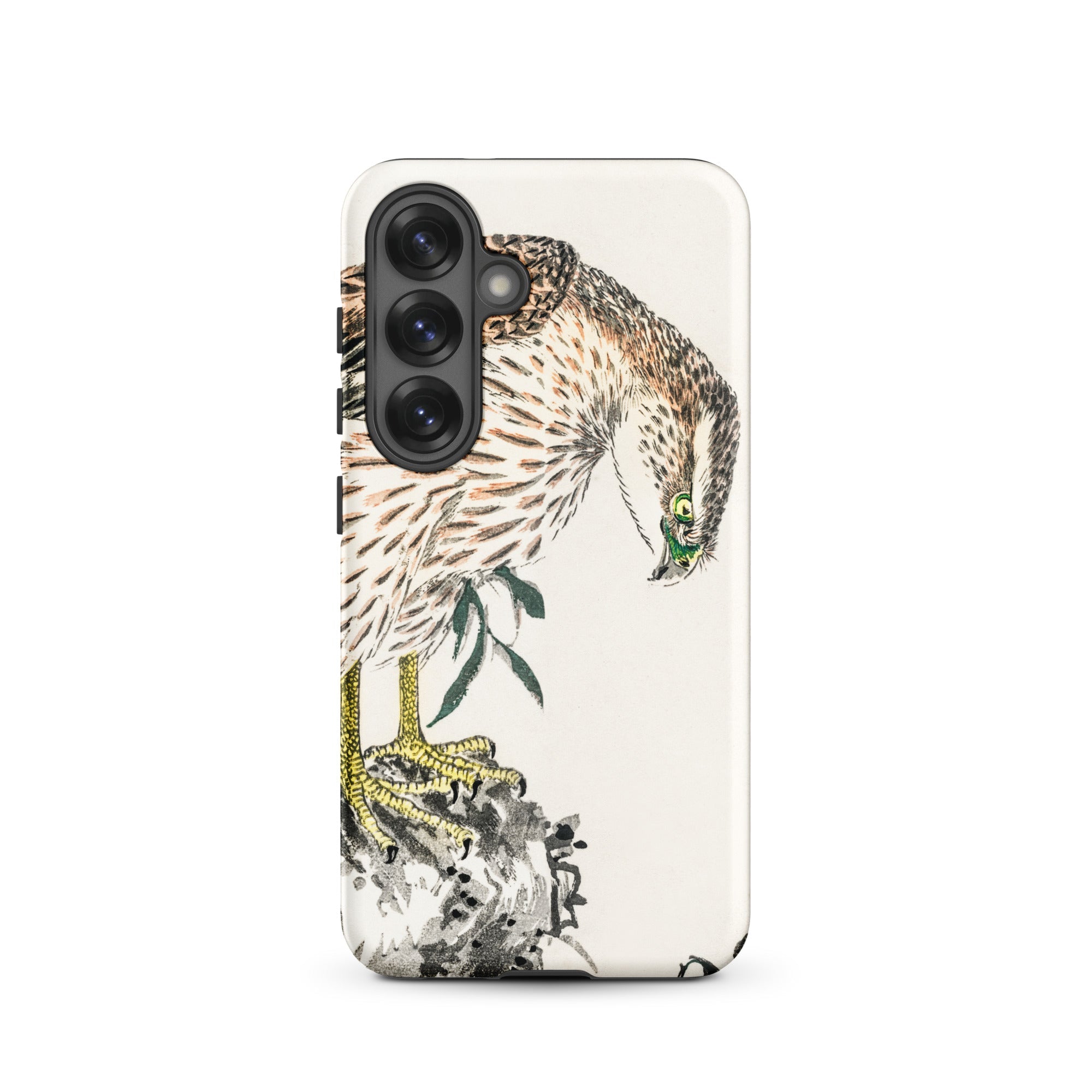 Osprey Numata Kashu Meiji Bird Samsung Case, Galaxy S25 / Matte, White Phone Case Detailed Illustration Hawk
