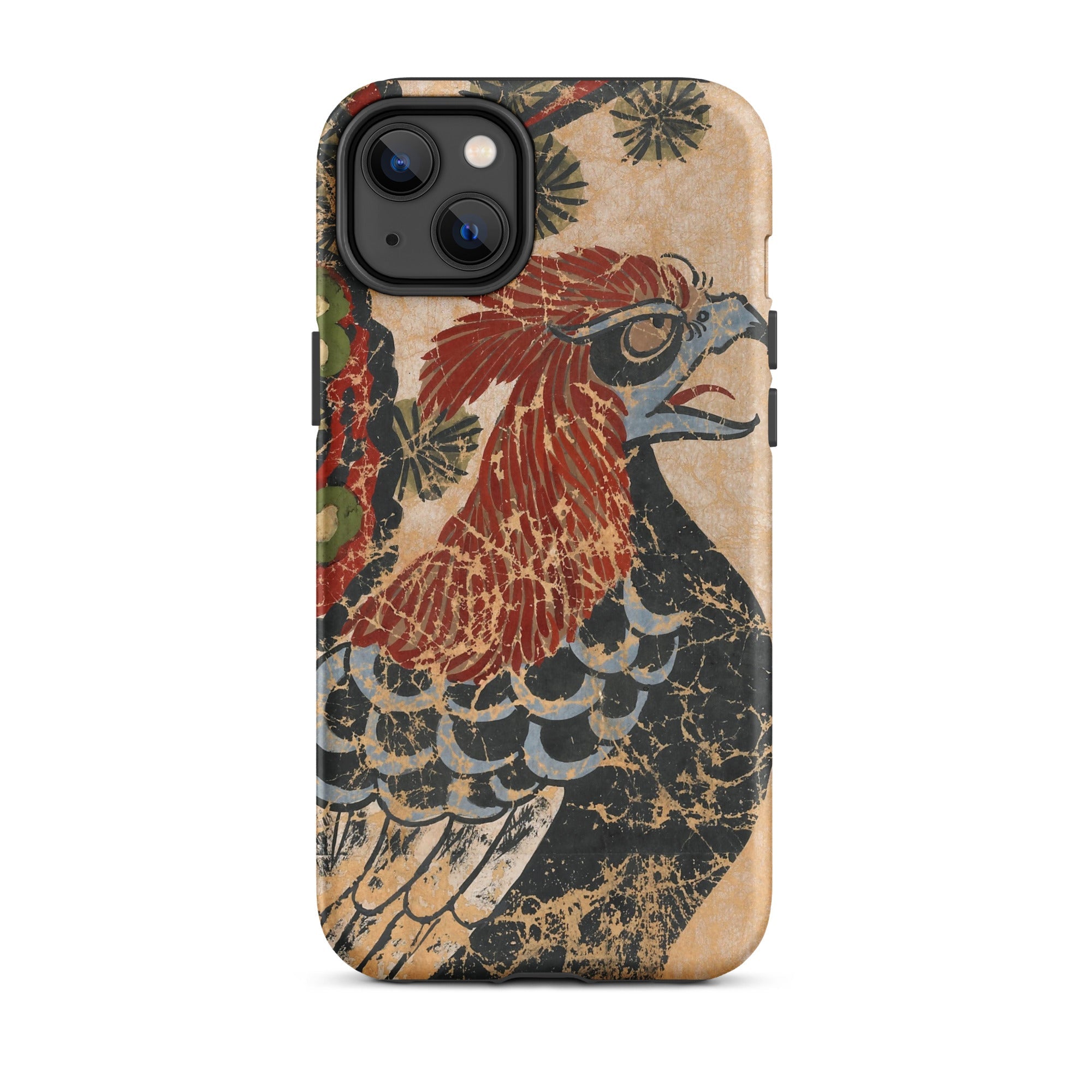 Otsu e of Eagle Edo Art Iphone Case, 14 Plus / Matte, Phone Case Ancient Bird Design