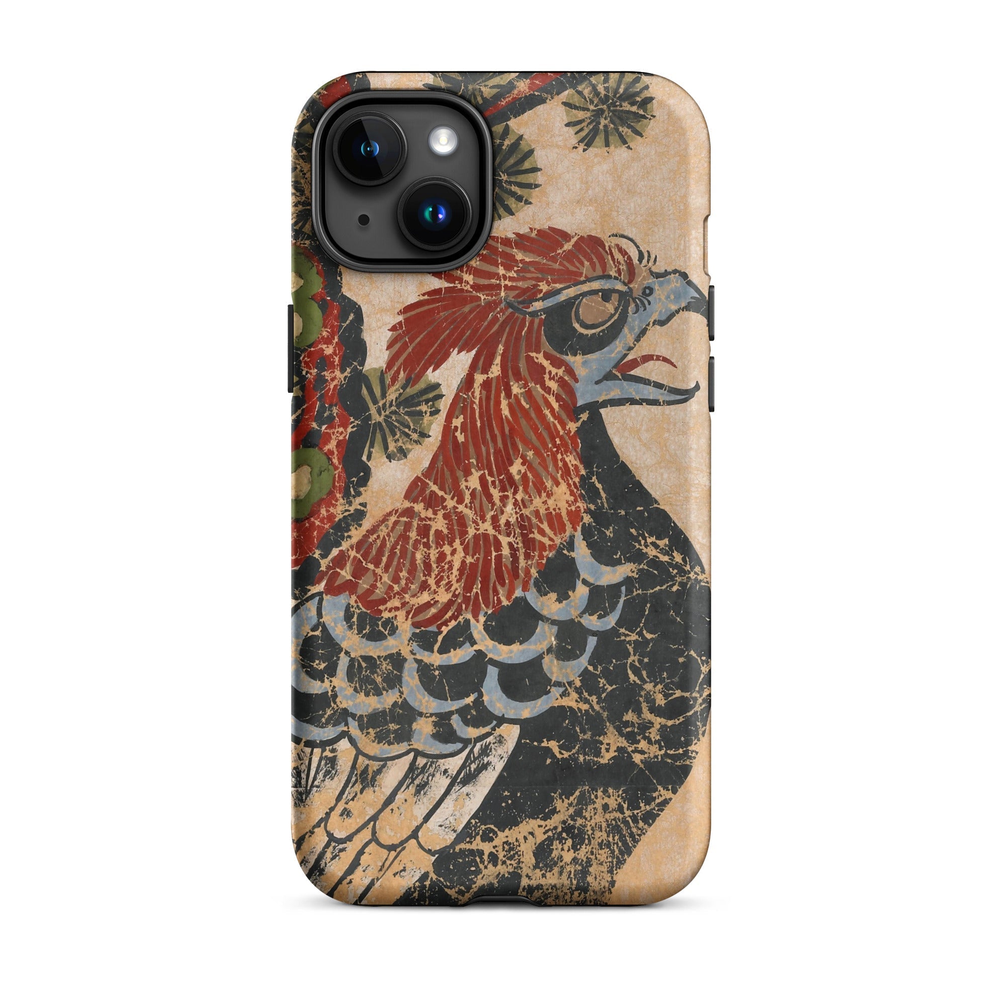 Otsu e of Eagle Edo Art Iphone Case, 15 Plus / Matte, Phone Case Rooster Design