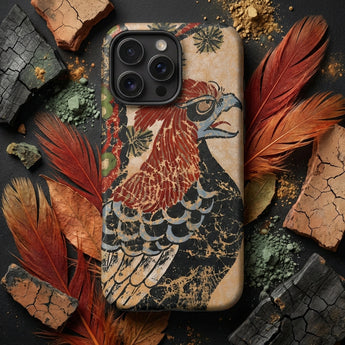 Otsu-e of Eagle - Edo Art Iphone Case, Mobile Phone Cases, Toby Leon