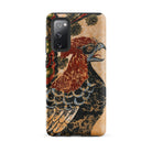 Otsu e of Eagle Edo Art Samsung Case, Galaxy S20 Fe / Matte, Brown Black Phone Case Stylized Hawk Design