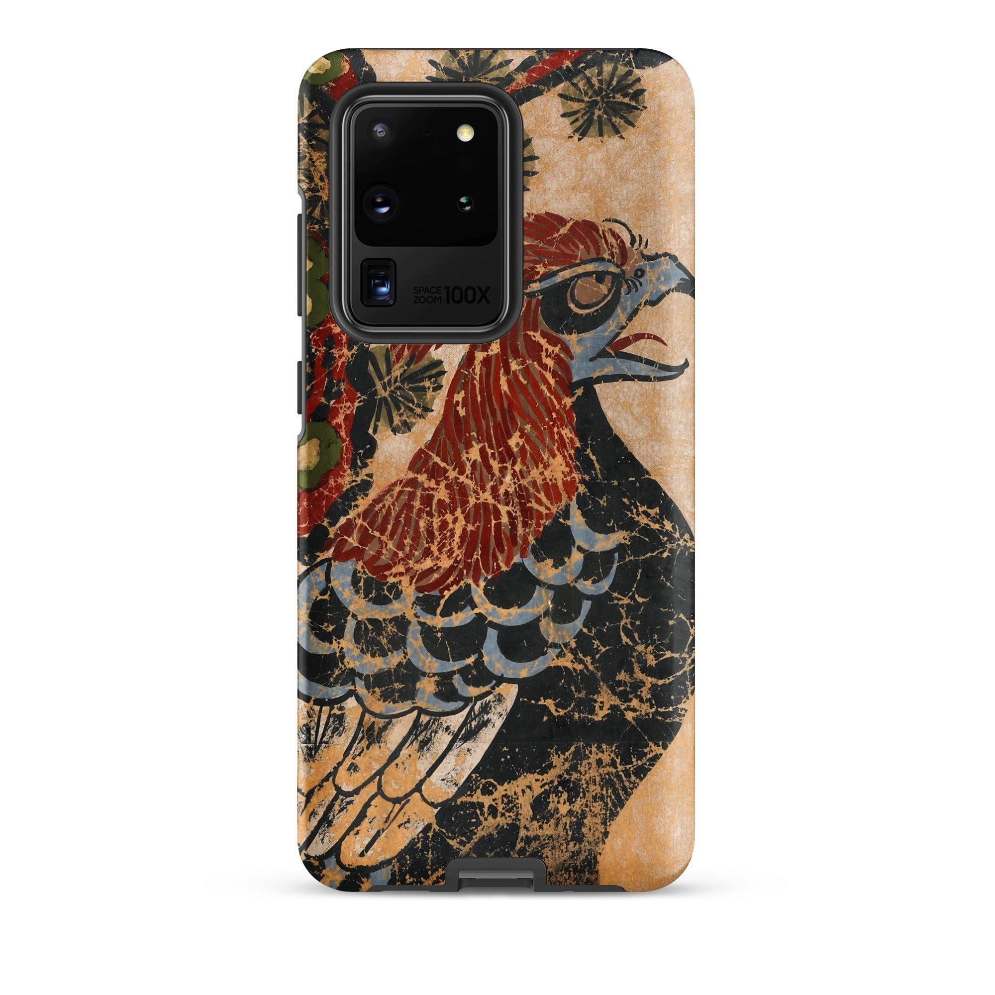 Otsu e of Eagle Edo Art Samsung Case, Galaxy S20 Ultra / Matte, Phone Case Distressed Painted Bird Design