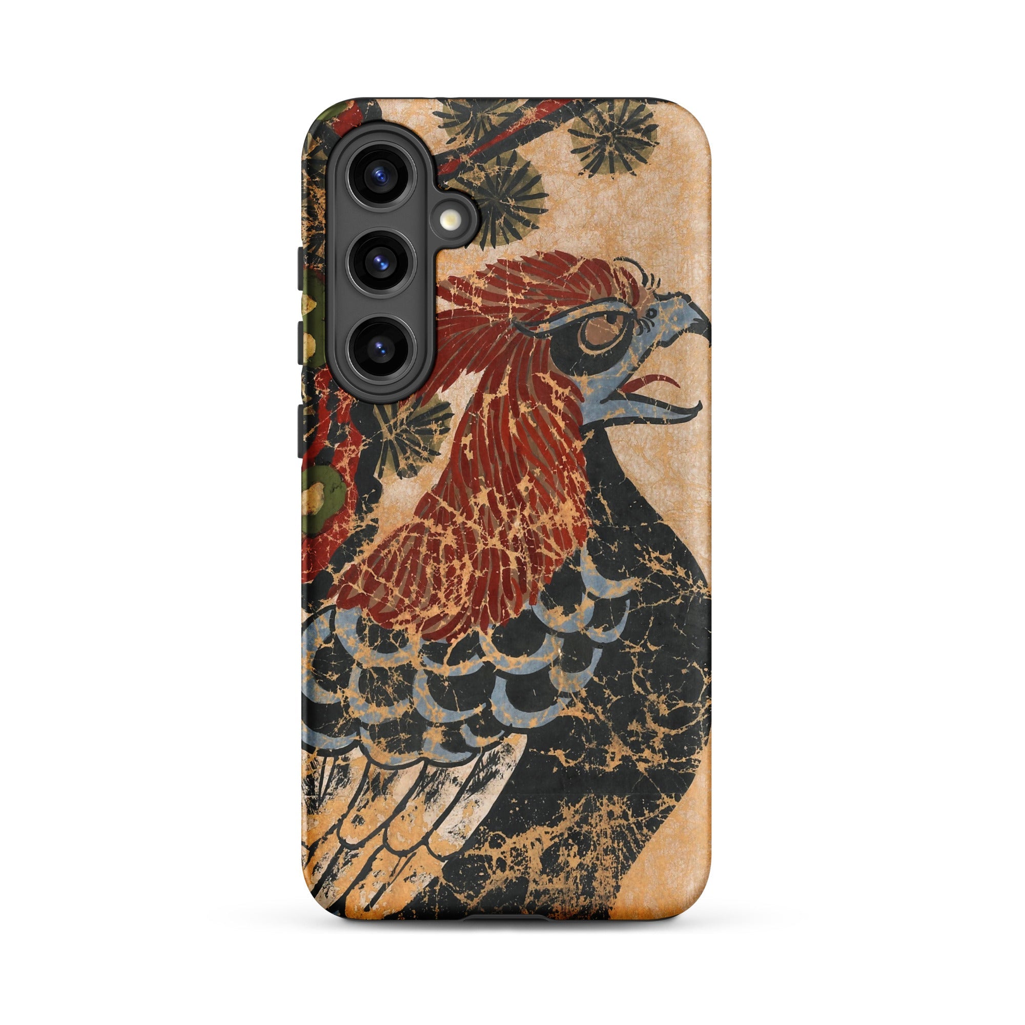 Otsu e of Eagle Edo Art Samsung Case, Galaxy S24 Plus / Matte, Smartphone Case Ancient Style Painting Bird