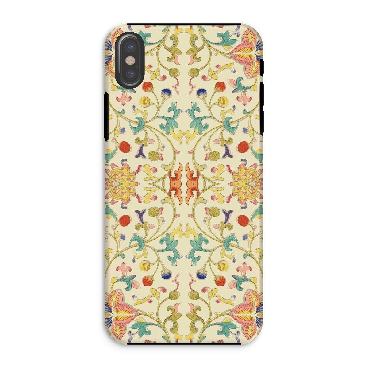 Over the Rainbow Owen Jones Chinoiserie Iphone Case, Xs / Matte, Decorative Phone Case Intricate Floral Butterfly Pattern