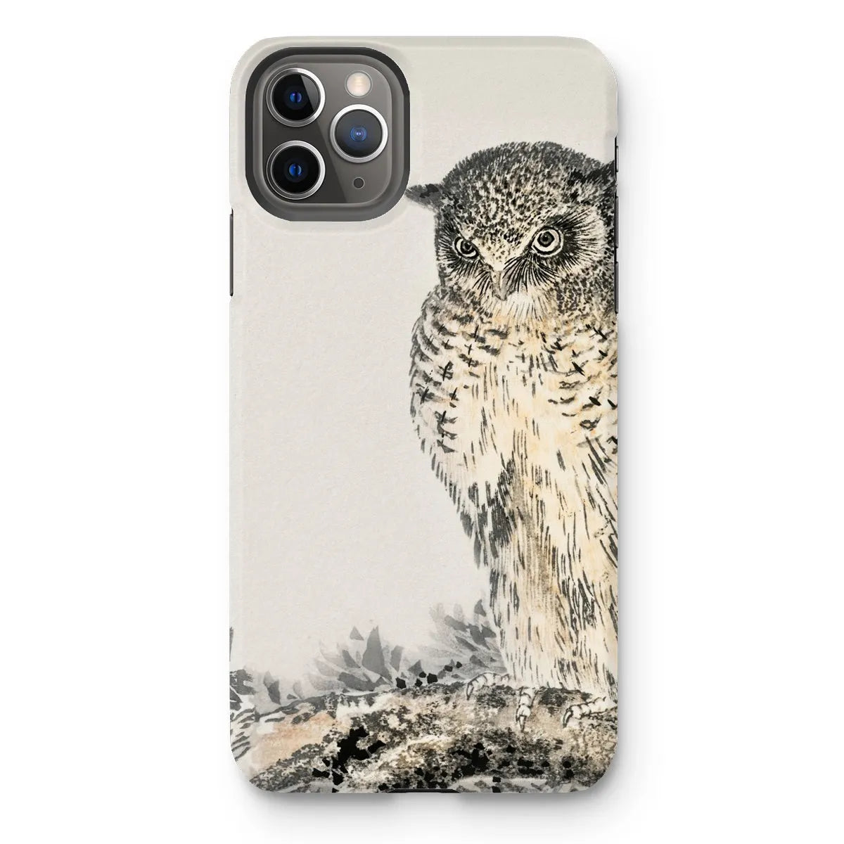 Owl And Fir Tree - Kachō-e Bird Phone Case - Numata Kashu - Iphone 11 Pro Max / Matte - Mobile Phone Cases - Aesthetic