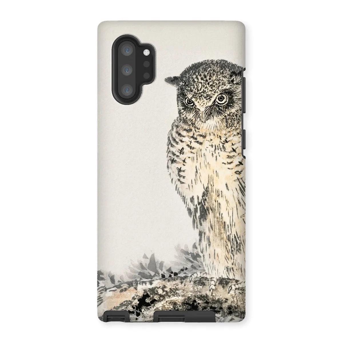 Owl And Fir Tree - Kachō-e Bird Phone Case - Numata Kashu - Samsung Galaxy Note 10p / Matte - Mobile Phone Cases