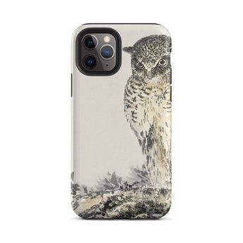 Owl and Fir Tree - Numata Kashu Kachō-e Iphone Case, 11 Pro / Matte, Owl-themed Phone Case