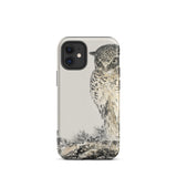 Owl and Fir Tree - Numata Kashu Kachō-e Iphone Case, 12 Mini / Matte, Owl-themed Phone Case