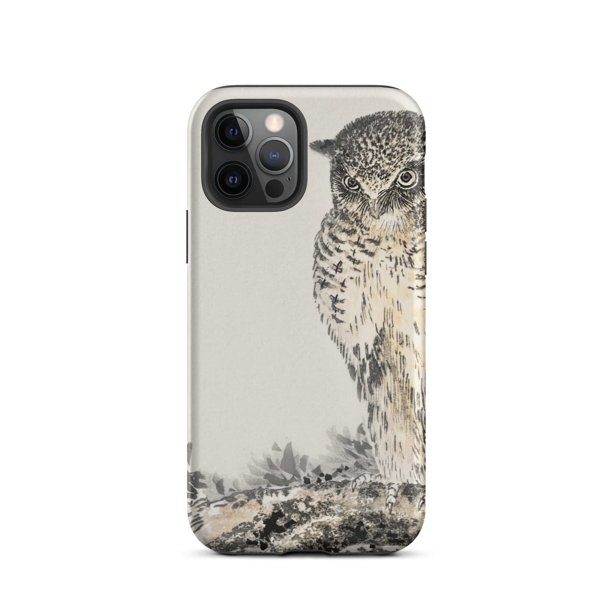 Owl and Fir Tree Numata Kashu Kachō e Iphone Case, 12 Pro / Matte, Owl Themed Phone Case