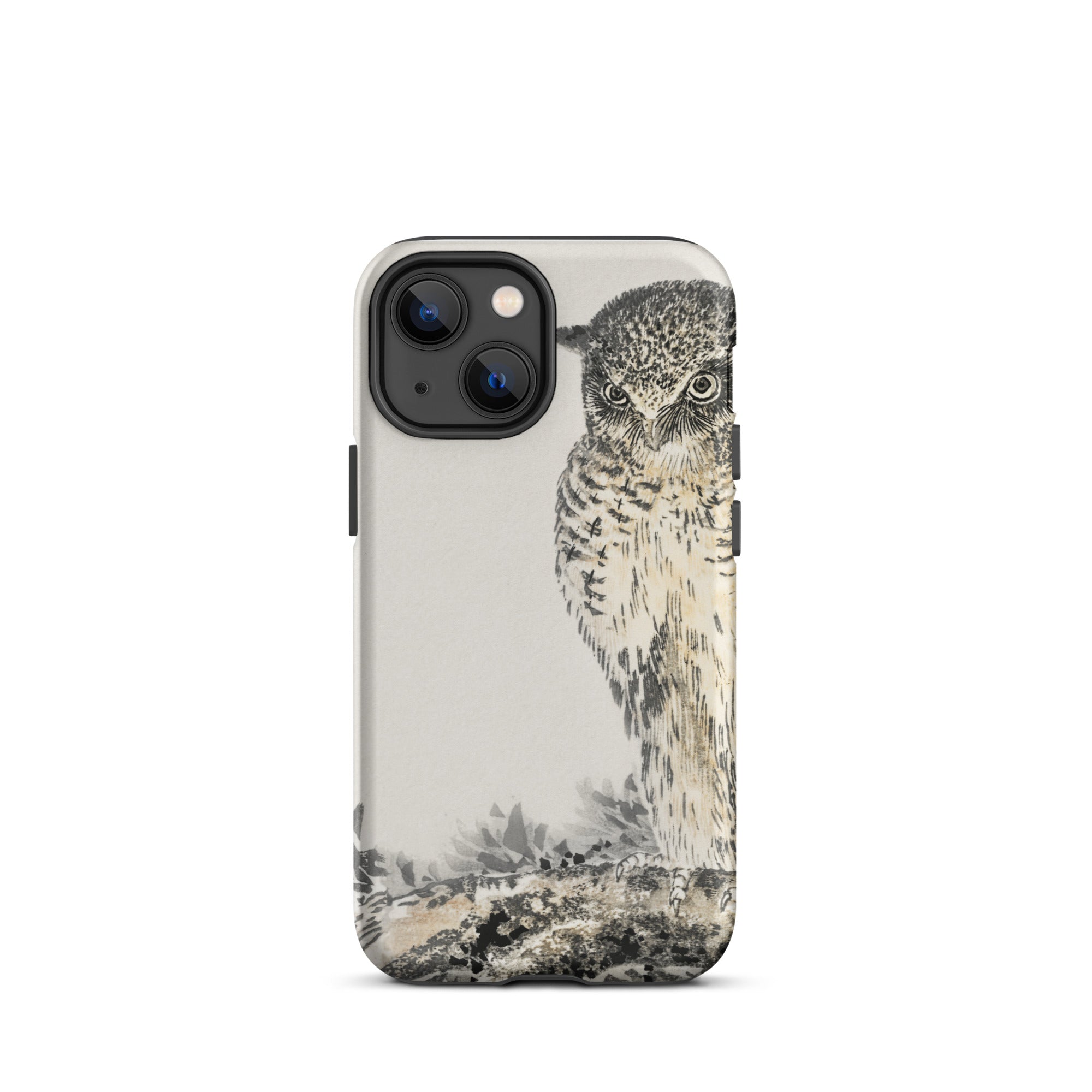 Owl and Fir Tree Numata Kashu Kachō e Iphone Case, 13 Mini / Matte, Owl Themed Phone Case