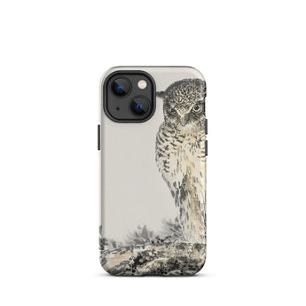 Owl and Fir Tree - Numata Kashu Kachō-e Iphone Case, 13 Mini / Matte, Owl-themed Phone Case