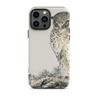 Owl and Fir Tree Numata Kashu Kachō e Iphone Case, 13 Pro Max / Matte, Owl Themed Phone Case
