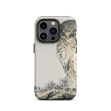 Owl and Fir Tree - Numata Kashu Kachō-e Iphone Case, 14 Pro / Matte, Owl-themed Phone Case