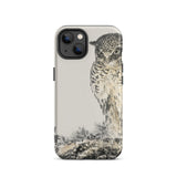 Owl and Fir Tree - Numata Kashu Kachō-e Phone Case Iphone 13 / Matte Owl-themed Phone Case Numata Kashu, Nocturnal Sentinel, Time’s Edge