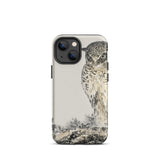 Owl and Fir Tree - Numata Kashu Kachō-e Phone Case Iphone 13 Mini / Matte Owl-themed Phone Case Numata Kashu, Nocturnal Sentinel, Time’s