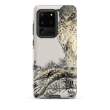 Owl and Fir Tree - Numata Kashu Kachō-e Samsung Case, Galaxy S20 Ultra / Matte, Clear Smartphone Case Owl Illustration