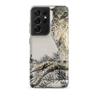 Owl and Fir Tree Numata Kashu Kachō e Samsung Case, Galaxy S21 Ultra / Matte, Smartphone Case Detailed Owl Illustration