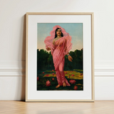 Padmini the Lotus Lady - Raja Ravi Varma Art Print / Canvas, Ravi Varma, Raja Ravi Varma, Raja Ravi, Sanskrit Erotology Classified,