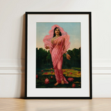 Padmini the Lotus Lady - Raja Ravi Varma Art Print / Canvas, Ravi Varma, Raja Ravi Varma, Raja Ravi, Sanskrit Erotology Classified,