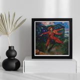 Paint the Town - Gay Country Music Star Art Print, Framed Colorful Painting Figure Red Clothing Vibrant Background