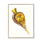 Painted Bellows Ella Josephine Sterling Folk Art Print, Ornate Golden Perfume Bottle Floral Designs Decorative Patterns