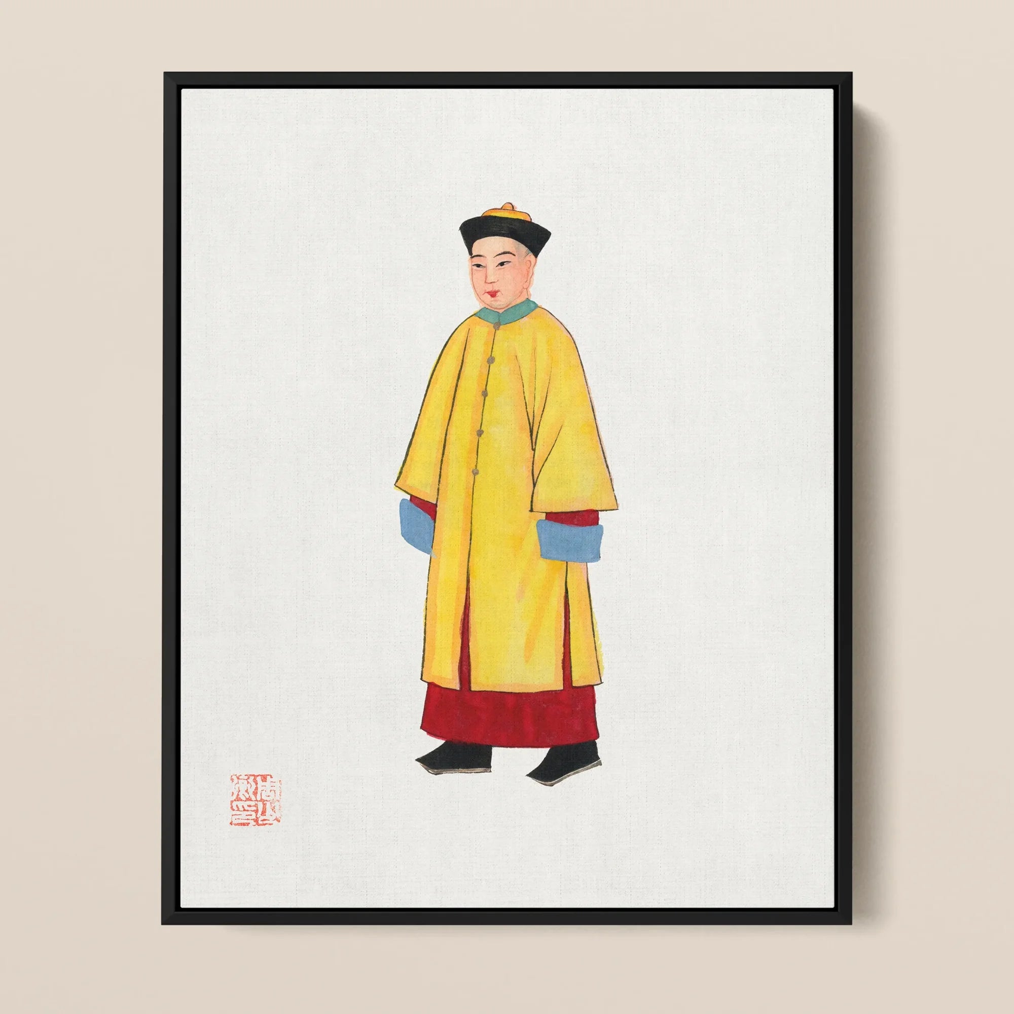 Priest - Qing Dynasty Manchu Art Framed Canvas Posters Prints & Visual Artwork