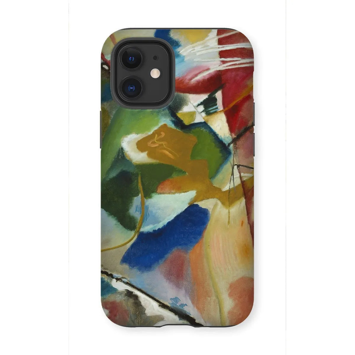 Painting With Green Center Art Phone Case - Wassily Kandinsky - Iphone 12 Mini / Matte - Mobile Phone Cases - Aesthetic