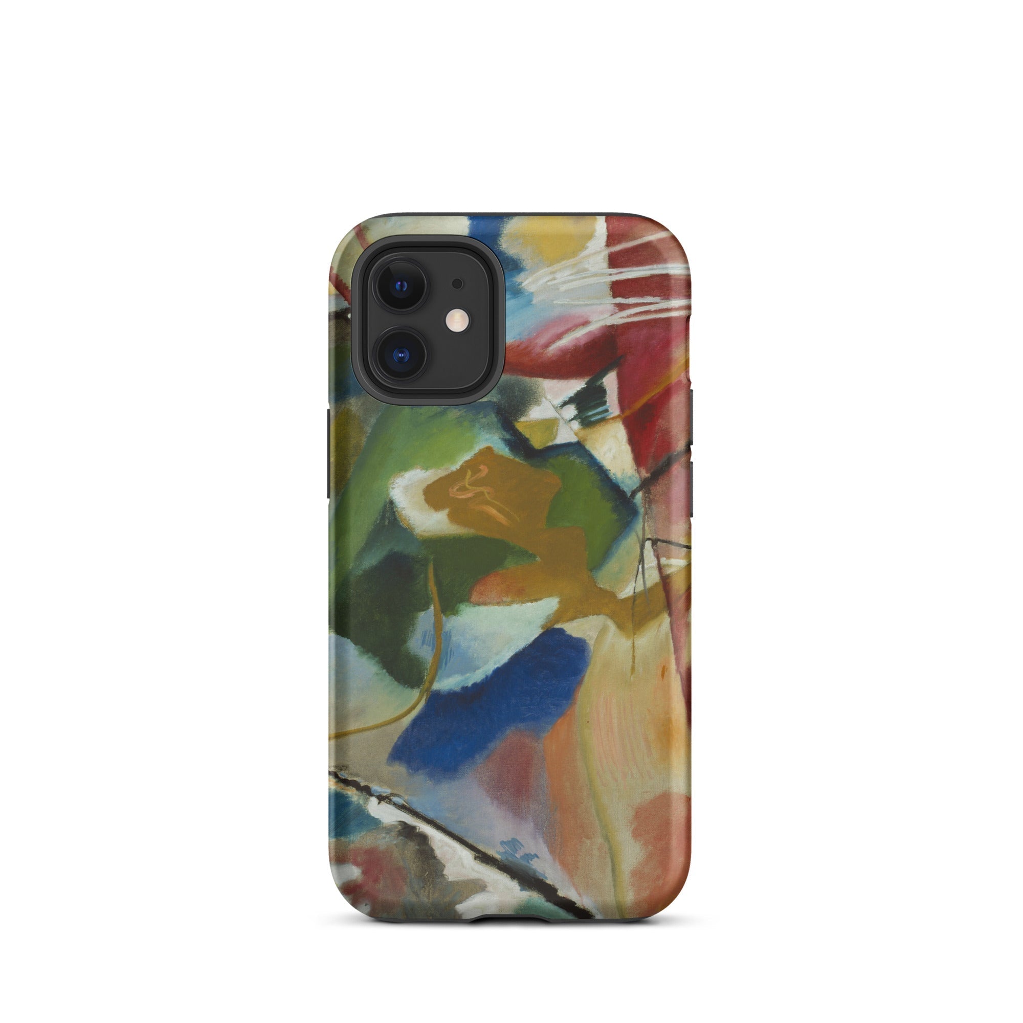 Painting with Green Center - Vasily Kandinsky Iphone Case, 12 Mini / Tough Phone, Abstract Art Phone Case