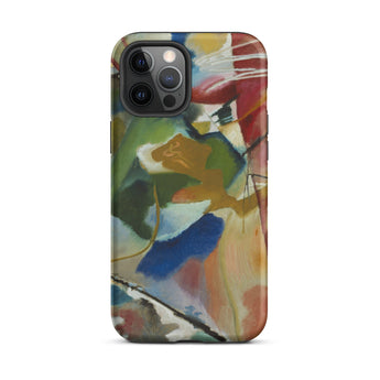 Painting with Green Center - Vasily Kandinsky Iphone Case, 12 Pro Max / Matte, Abstract Art Phone Case