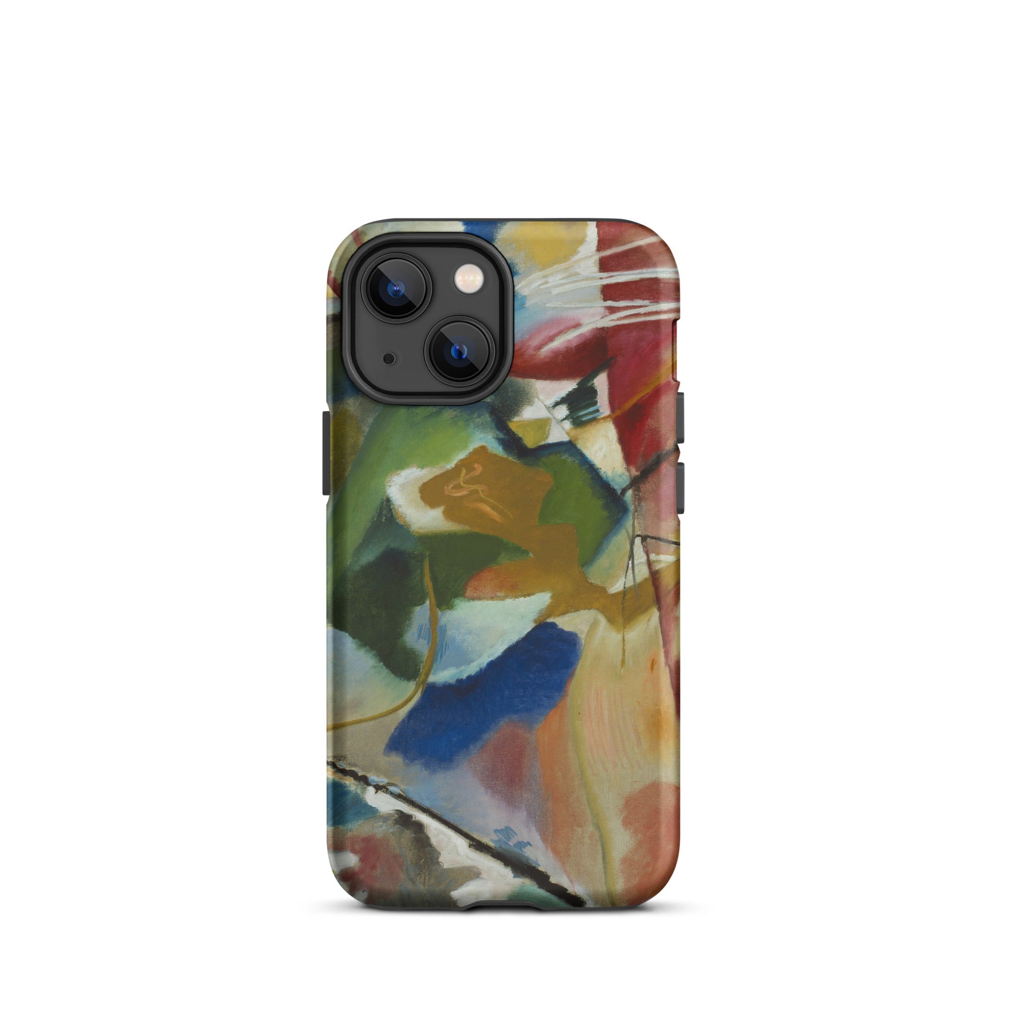 Painting with Green Center - Vasily Kandinsky Iphone Case, 13 Mini / Tough Phone, Abstract Art Phone Case