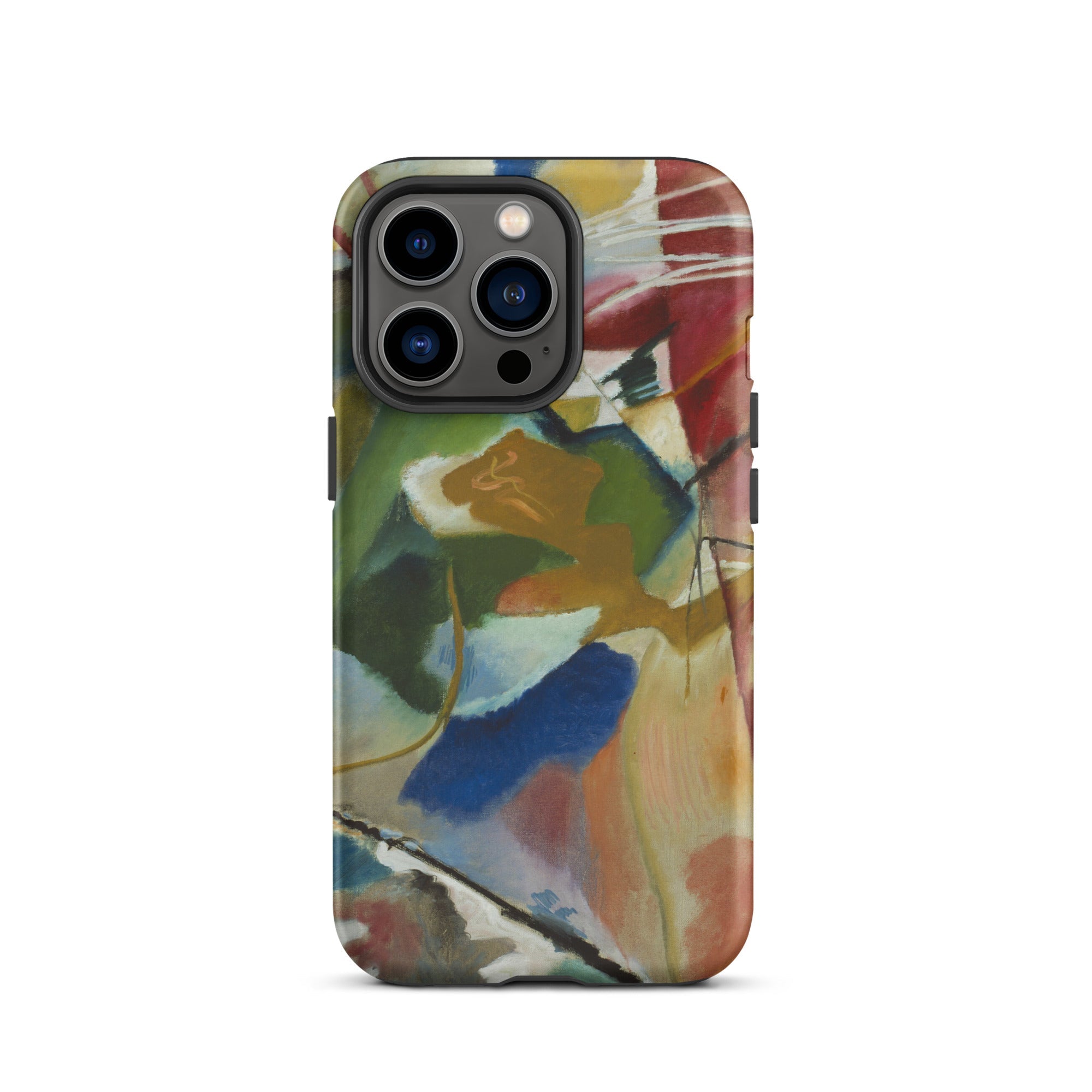 Painting with Green Center - Vasily Kandinsky Iphone Case, 13 Pro / Tough Phone, Abstract Art Phone Case