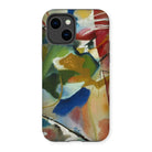 Painting with Green Center - Vasily Kandinsky Iphone Case, 14 / Matte, Phone Case Abstract Colorful Painting Design