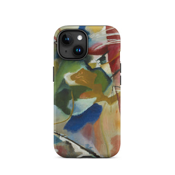 Painting with Green Center - Vasily Kandinsky Iphone Case, 15 / Matte, Abstract Art Phone Case
