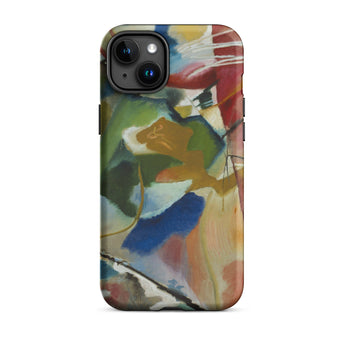 Painting with Green Center - Vasily Kandinsky Iphone Case, 15 Plus / Matte, Abstract Art Phone Case