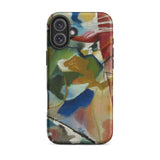 Painting with Green Center - Vasily Kandinsky Iphone Case, 16 Plus / Matte, Abstract Art Phone Case